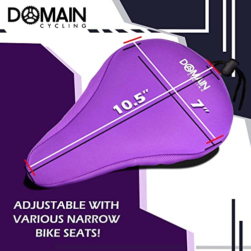 image for Domain Cycling Bike Seat Cushion for Women and Men - Gel Bike Seat Cov