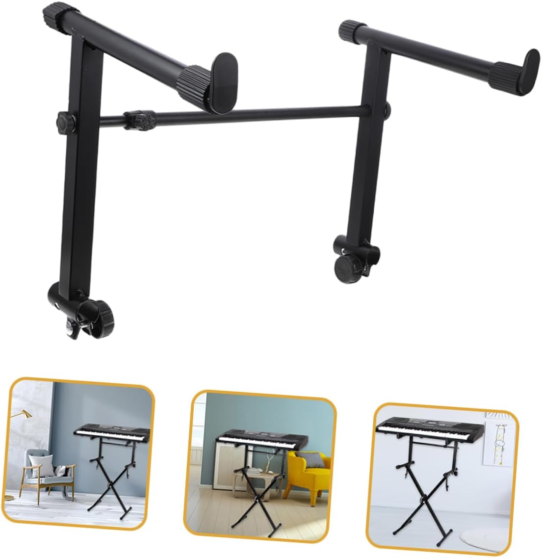 Abaodam 2sets Keyboard Stand Lightweight Double Keyboard Rack for Practical Piano Support Portable and Design for Musicians and Enthusiasts
