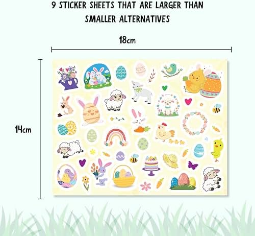 Easter Stickers - Over 400 Premium Self-Adhesive Gloss Paper Stickers for Children - Easter Bunny, Egg, Chick Designs - Scrapbooking, Crafting, Decorating Cards, Gifts, Party Bag Fillers for Kids - View 7