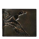 HOJ Co. DUCK Bifold-Premium Leather-Hand Burnished Mens Wallet-Duck Hunter Gift