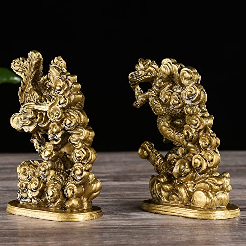 Brabud Fengshui Chinese Dragon & Phoenix Statue Resin Fgurine Wedding Gift Home Decoration Collection Tqgjbs91 #TOP3