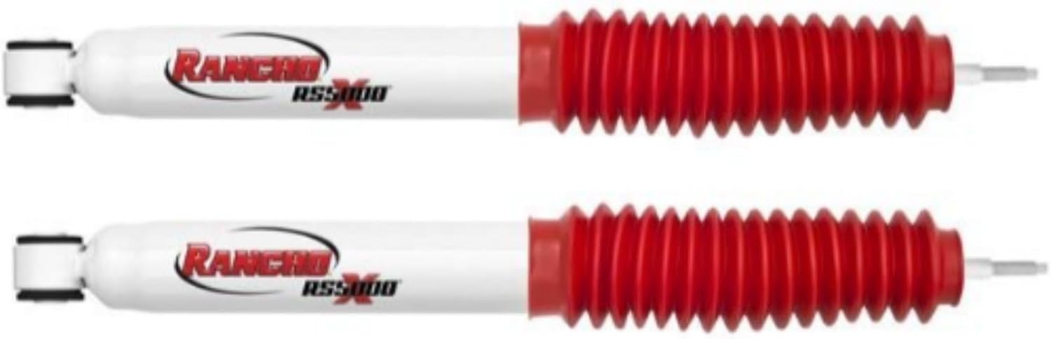 RS5000X Series Set of Front & Rear Shocks fits 1999 2004 Grand Cherokee with 0" Lift - Maintains Vehicle Control - Includes TrendsAuto Decal