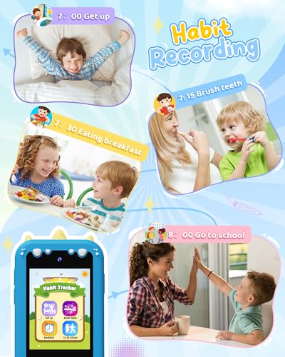 Image of KOKODI Kids Smart Phone, Touchscreen HD Dual Camera Cell Phone for Kids, Christmas Birthday Gifts Dinosaur Child Play Phone for Boys 3-10, Travel Toy Preschool Learning Education Toy