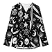 Womens Bodysuit Goth Raven Crow Skull Moon Star Gothic Witch Spirit Board T Shirts Long Sleeve Hoodie V Neck Pullover Tops, 2026