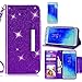 Samsung Galaxy J3 2018 Case,J3 Star/J3V J3 V 3rd Gen/J3 Orbit/J3 TOP/J3 Express Prime 3/Amp Prime 3/Sol 3 Wallet Case w Screen Protector,Kickstand Card Slot Leather Case for Galaxy J3 Achieve,Rosegold