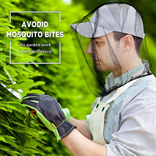 12 Pcs Mosquito Net Black Mosquito Net Face Neck Fly Netting Hood Protecting Net Cover Wearable Mosquito Face Net for Bugs Insect Mosquito Net Hat for Outdoor Hiking Camping Walking - Thumbnail 5