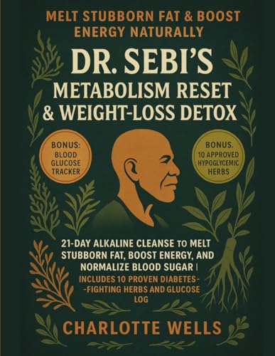 Dr. Sebi’s Metabolism Reset & Weight-Loss Detox: 21-Day Alkaline Cleanse to Melt Stubborn Fat, Boost Energy, and Normalize Blood Sugar - Includes 10 Proven Diabetes-Fighting Herbs and Glucose Log