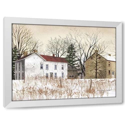 ArtDirect Doc Warners Farmstead 36x28 XL White Modern Wood Framed Art Print by Jacobs, Billy