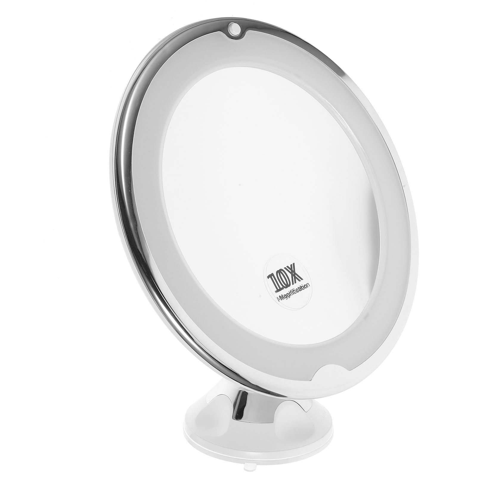 Espejo de Maquillaje LED Luz, Aumento 10x, Rotación 360 Grados y Ventosa, Material Abs y Vidrio, Adecuado para Uso Diario
