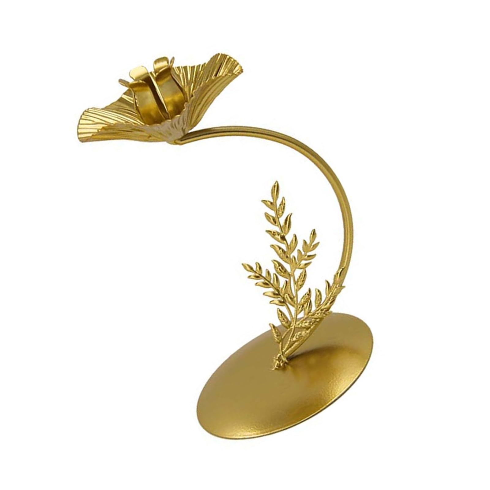 Elnwnnkc Metal Holder Flower Shape Iron Tapered Stand Candlestick for Wedding Table Centerpieces Decors Metal Stand