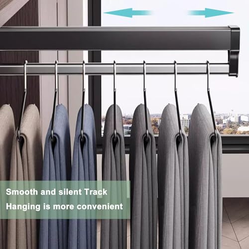 Varilla de armario extensible LWX: perchero de extracción para pantalones 2