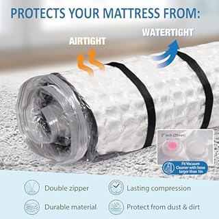 Storage Logic Foam Mattress Vacuum Bag for Moving, Storage, Vacuum Seal Mattress Bag with Straps (Queen/Full/Full-XL)