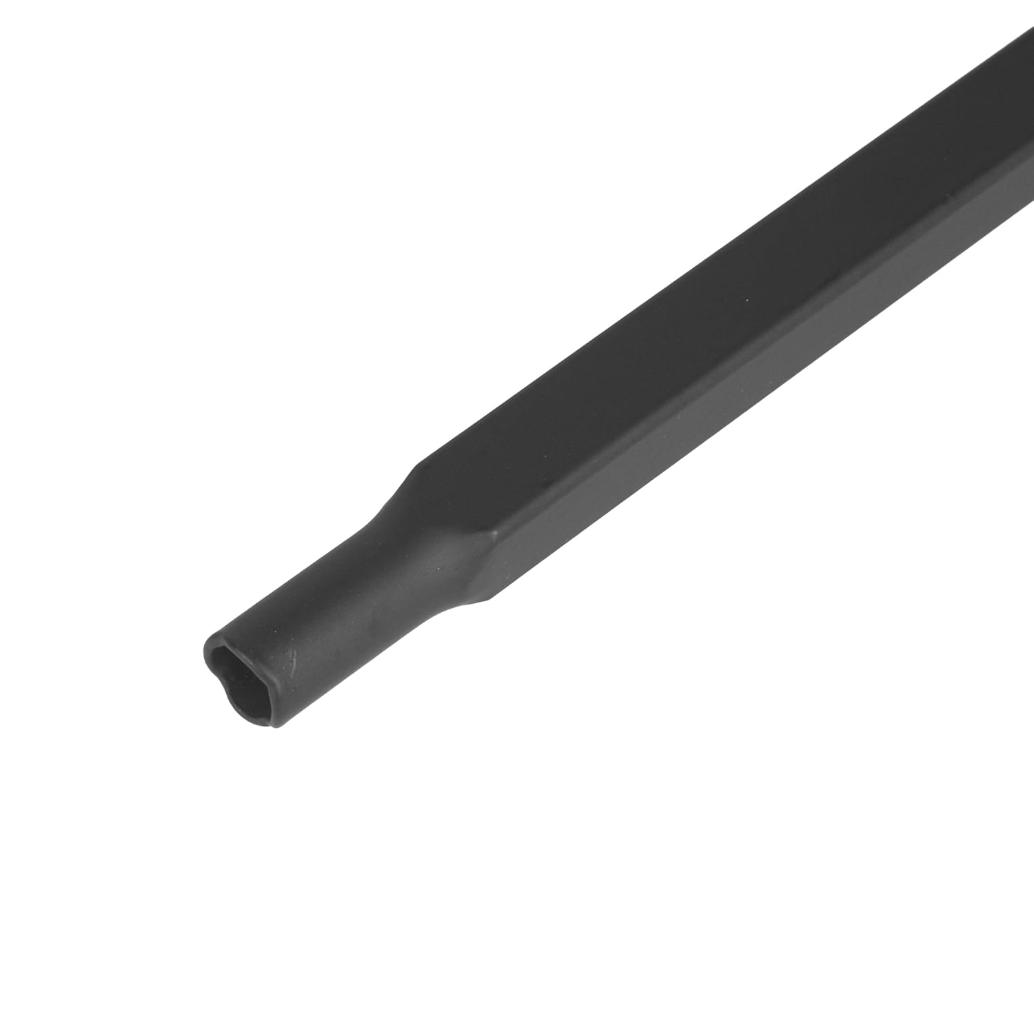 1/2 Inch Wrought Iron Oval Balusters - Hollow Iron Square Plain Bar Stair Balusters - Metal Spindles for Indoor Staircase with Baluster Shoes, Satin Black (10 Pack)