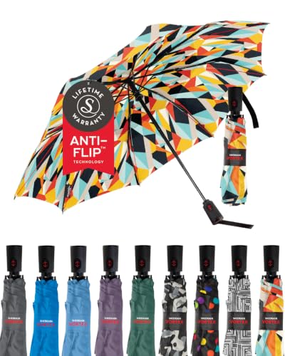 SHEDRAIN Vortex Vented Auto Compact Metro Umbrella, 1 EA