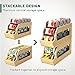 Yumkfoi Bamboo Can Organizers and Storage for Pantry, Soda Can Organizer Beverage Drink Holders, Stackable Canned Goods Organizer Can Dispenser for Pantry, Kitchen, Cabinet (2 Pack)
