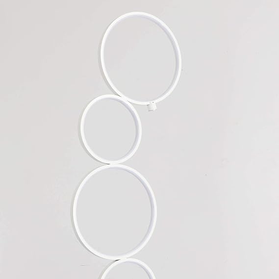 SomSom Modern LED Floor Lamp - Very High Brightness, Indoor Lamp - Living Room Standing Light - Alternative to Halogen - Built in Touch Dimmer - White