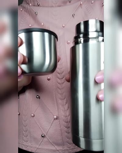 Thermos Light & Compact Stainless Steel Flask, Red, 0.35 Litre