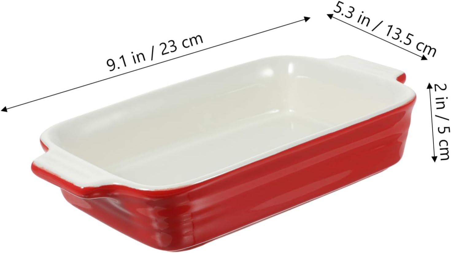 1pc Ceramic Bakeware Handles Multipurpose Baking Tray for Cheese and Rice Microwave Oven Safe Easy to Clean Non-stick Design Random Dual-handle Baking Dish