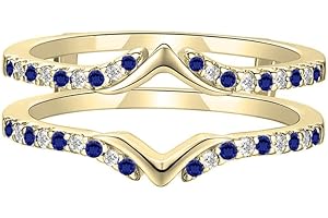 Sapphire&Diamond V-Shaped Ring Enhancer