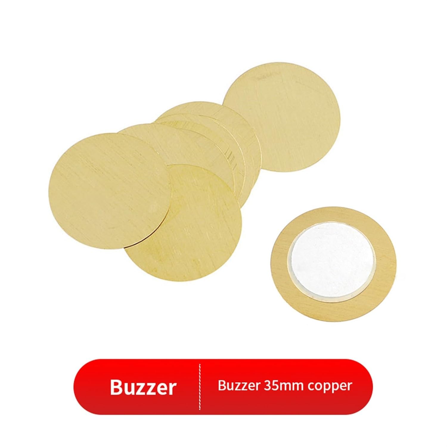 10 Pcs Piezoelectric Piezo Ceramic Wafer Plate Dia 12mm 15mm 18mm 20mm 27mm 35mm 50mm for Buzzer Loudspeaker(Wire-20mm-10PCS)