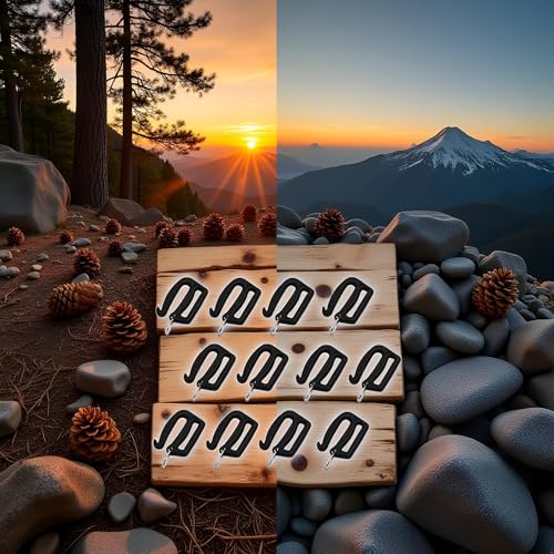 GANPUB 12Pcs G Hook Webbing Connecting Buckles Adjustable Plastic Tri-Glide Slides Backpack Strap Clips Replacement for Luggage Outdoor Camping Sports Buckles Fasteners(Black 25mm)