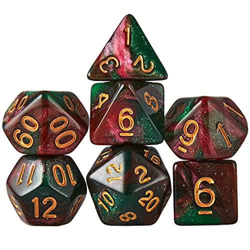 Brybelly Glitter Bomb Of Polyhedral Dice, 25 Pc Variety Pack - 5 Sets Of Sparkle Bulk Rpg Tabletop Game Pieces & Accessories In Bulk - Ttrpg Essential Starter Kit And Extra Dnd Items For Gaming #TOP4