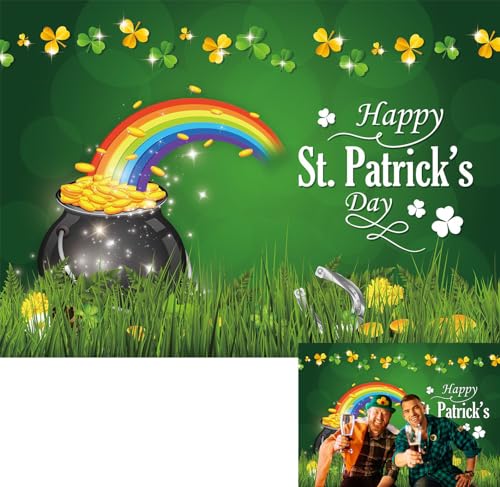 Trèfle irlandais et herbe arc-en-ciel pour fêter une naissance