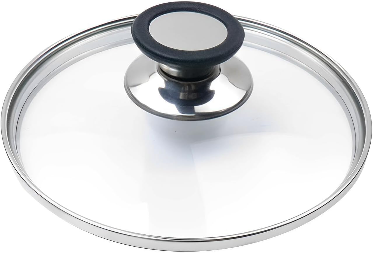 Tighall Tempered Glass Pot Lid with Steam Vent Hole and