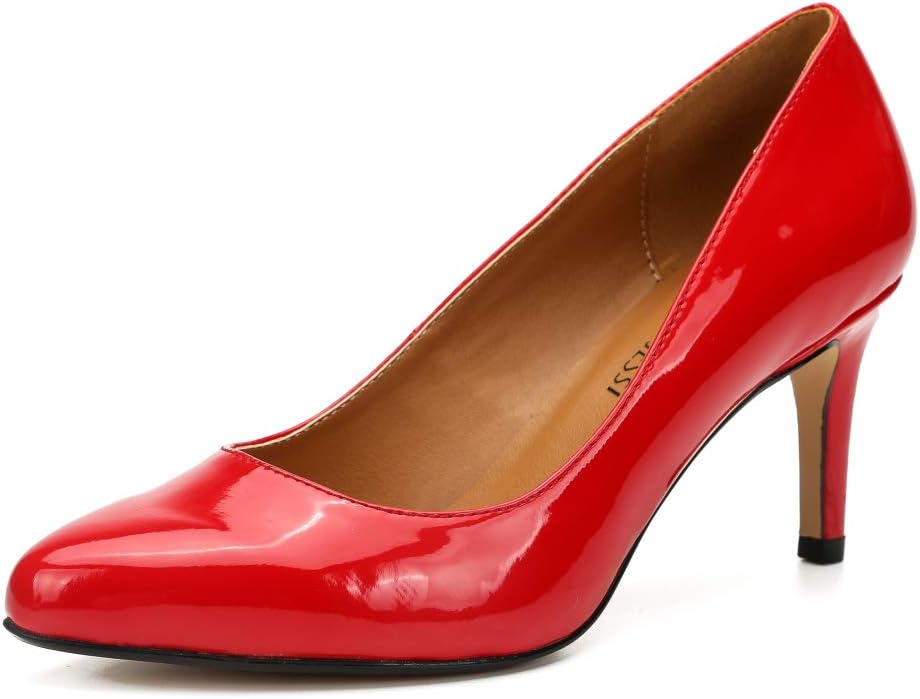 Unisex Men's Women's Classic Mid Kitten Heel Pumps