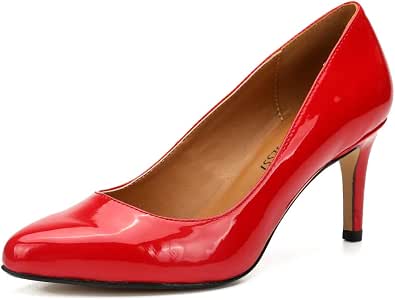 Unisex Classic Mid Kitten Heel Pumps