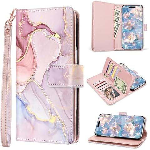 Fingic iPhone 17 Pro Max Marble Wallet Case Cover