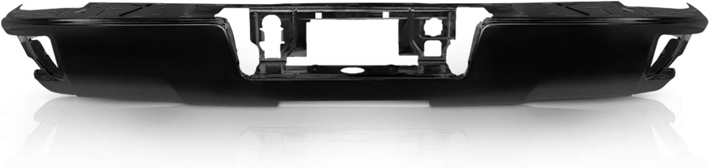 AKKON - For 2014-2018 Chevy Silverado/GMC Sierra 1500 Rear Steel Bumper w/o Sensor Hole - Black