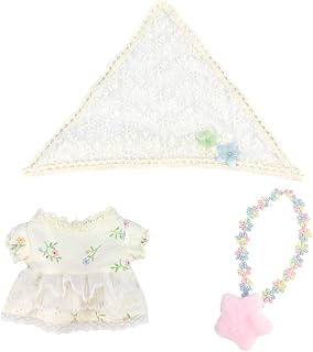 niannyyhouse ぬい服 20cm カントリースタイル 花柄ドレススーツ | 20cm ぬいぐるみ用着せ替えアクセサリー