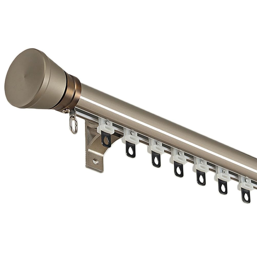 GLDYTVF Aluminum Curtain RodStylish & d Single Pole with Mounting Brackets & Decorative FinialPerfect for Elegant Home Décor