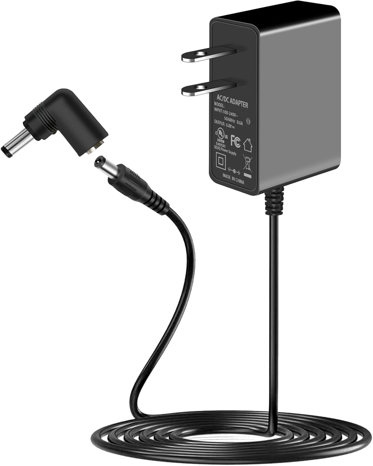 6V for Omron Blood Pressure Monitor, 6 Volt 1A DC Power Supply. | 6V HEM-ADPTW5 Replacement for Omron 5 7 10 Series, 10 Series+ Upper Arm Blood Pressure Monitor, 6Volt 0.1-1000mA AC Adapter.