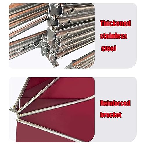 Toldo de jardín retráctil francés rosa de 120 cm para decorar terrazas y ventanas cucas 3