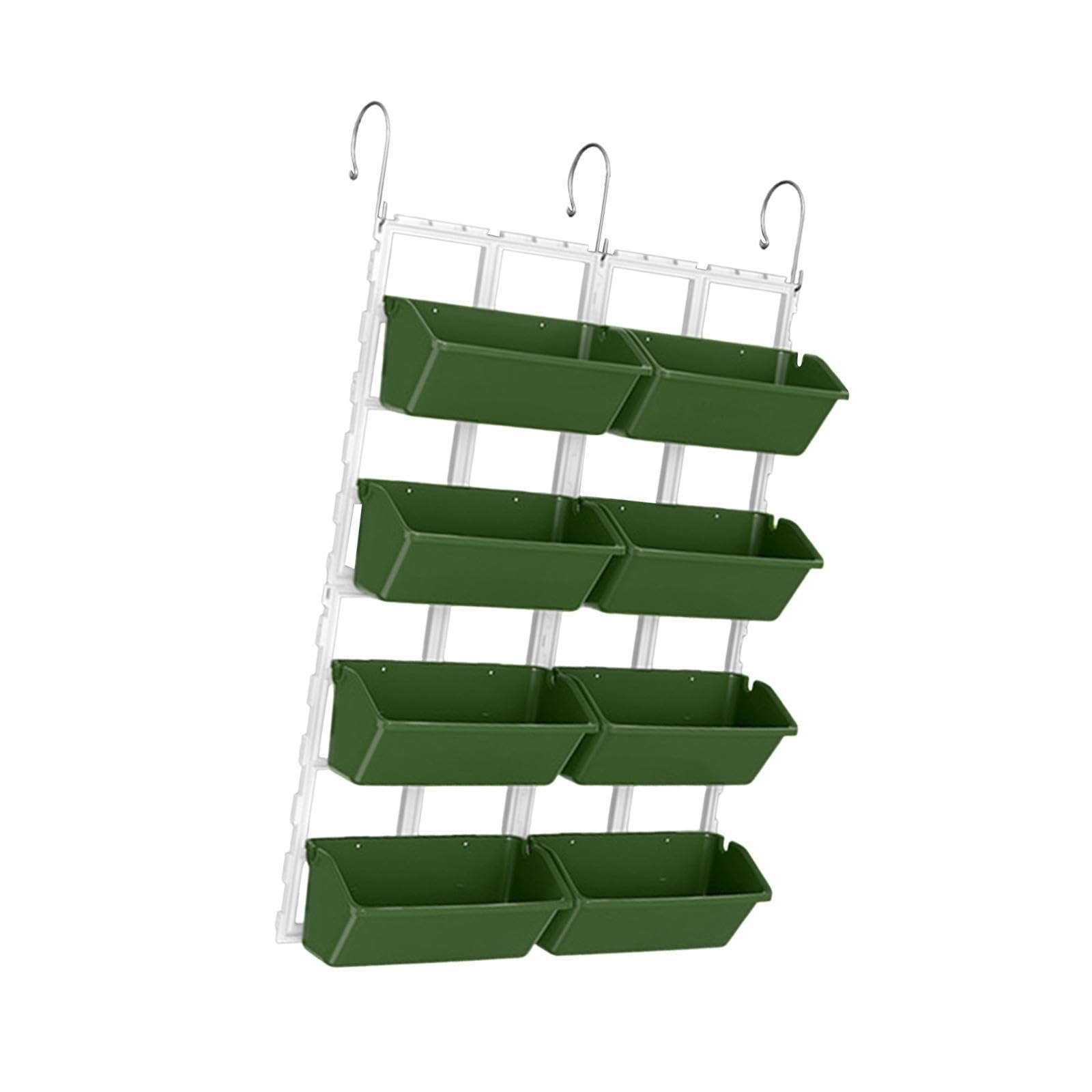 Pot de fleurs suspendu avec crochets, intérieur/extérieur, jardinière murale verticale à 4 niveaux, gain de place, jardinière de qualité supérieure avec trous de