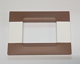 Simon Urmet Nea Kadra - Placa de 3 plazas, color blanco con inserciones marrones, cód. 10803.B.27