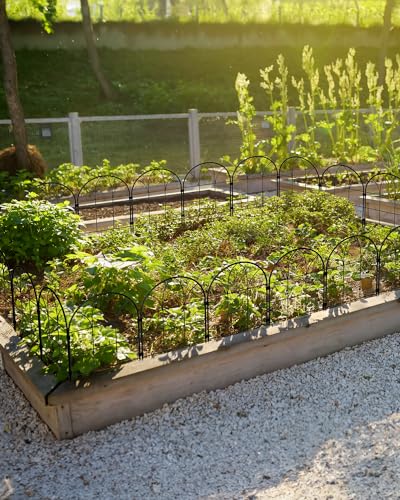 MOOACE Garden Fence 35 Pack,37ft (L) x 16.5in (H), Rustproof Metal Wire Border Animal Barrier, No Dig Fence, Decorative Garden Border Fencing for Yard, Outdoor Camping Fence for Dog Patio Decor