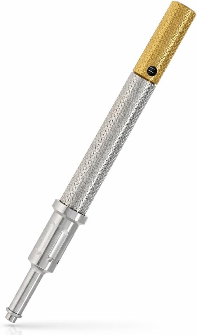 Upgraded Locator Core Tool with 303 Stainless Steel for Retaining Cap Insertion and Removal Silver