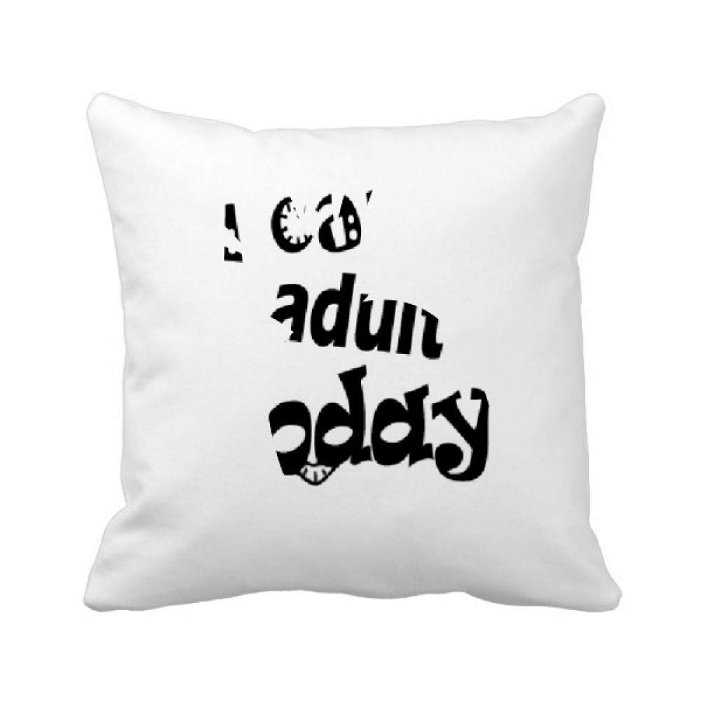 Coussin carré motif ananas et mot anglais Aujourd'hui pour déco adulte