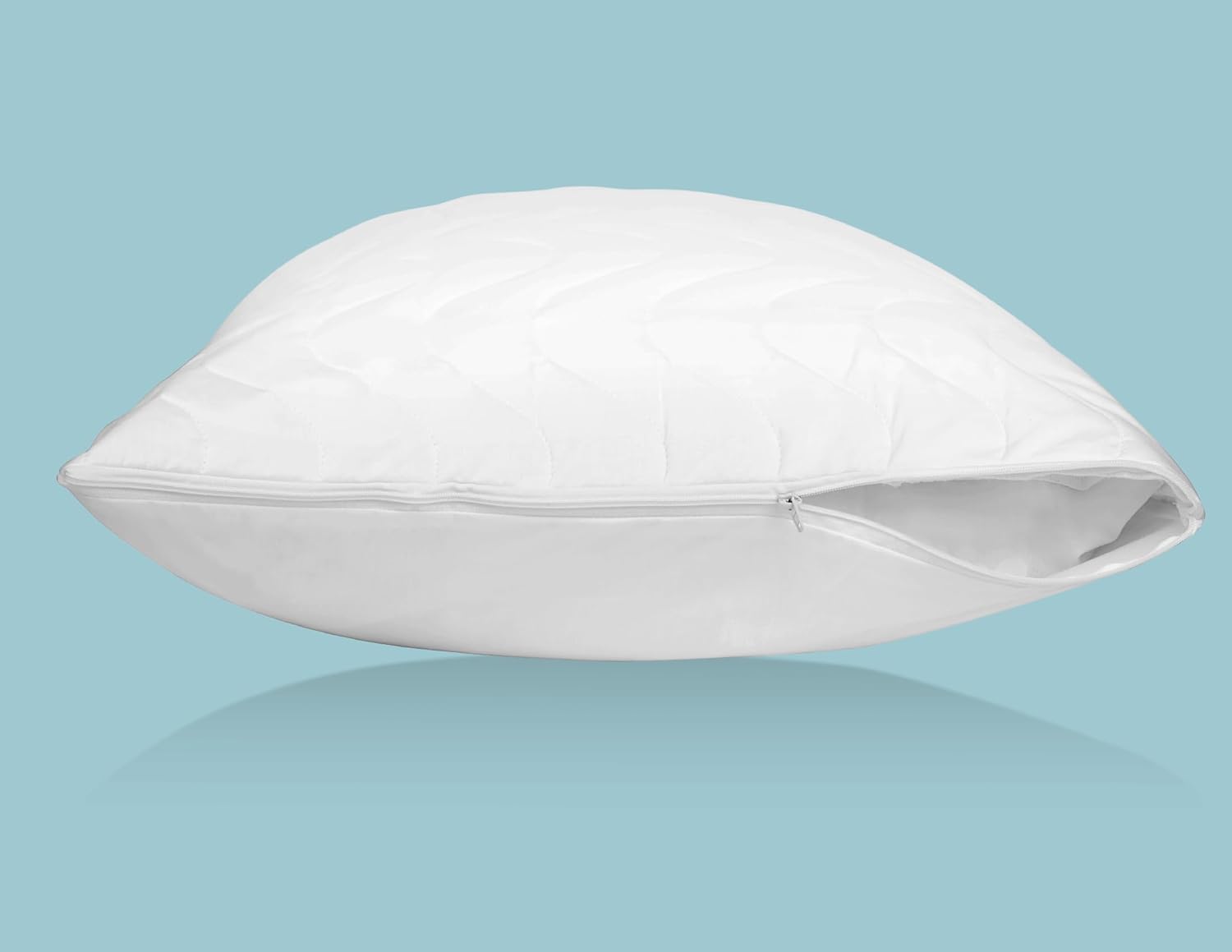 Mediflow Quilted Pillow Protector: Zippered Protection from Dust and Allergens, Adds a Layer of Luxury and Comfort