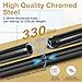 45mm Spinnings & Static Dance Pole, Premium Heavy Duty Steel Professional Grade Dancing Pole 360° Rotation Adjustable Height, Home Gym Club Fitness Equipment for Dance Lovers Beginners & Pros, Black