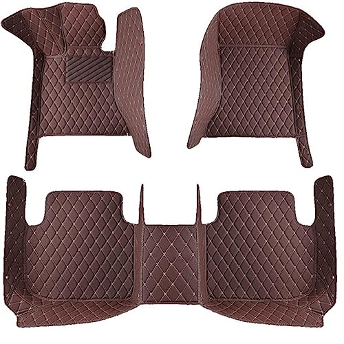 Tapis de sol voiture pour VW Polo Plus 2019-2023 protection cuir marron LHD