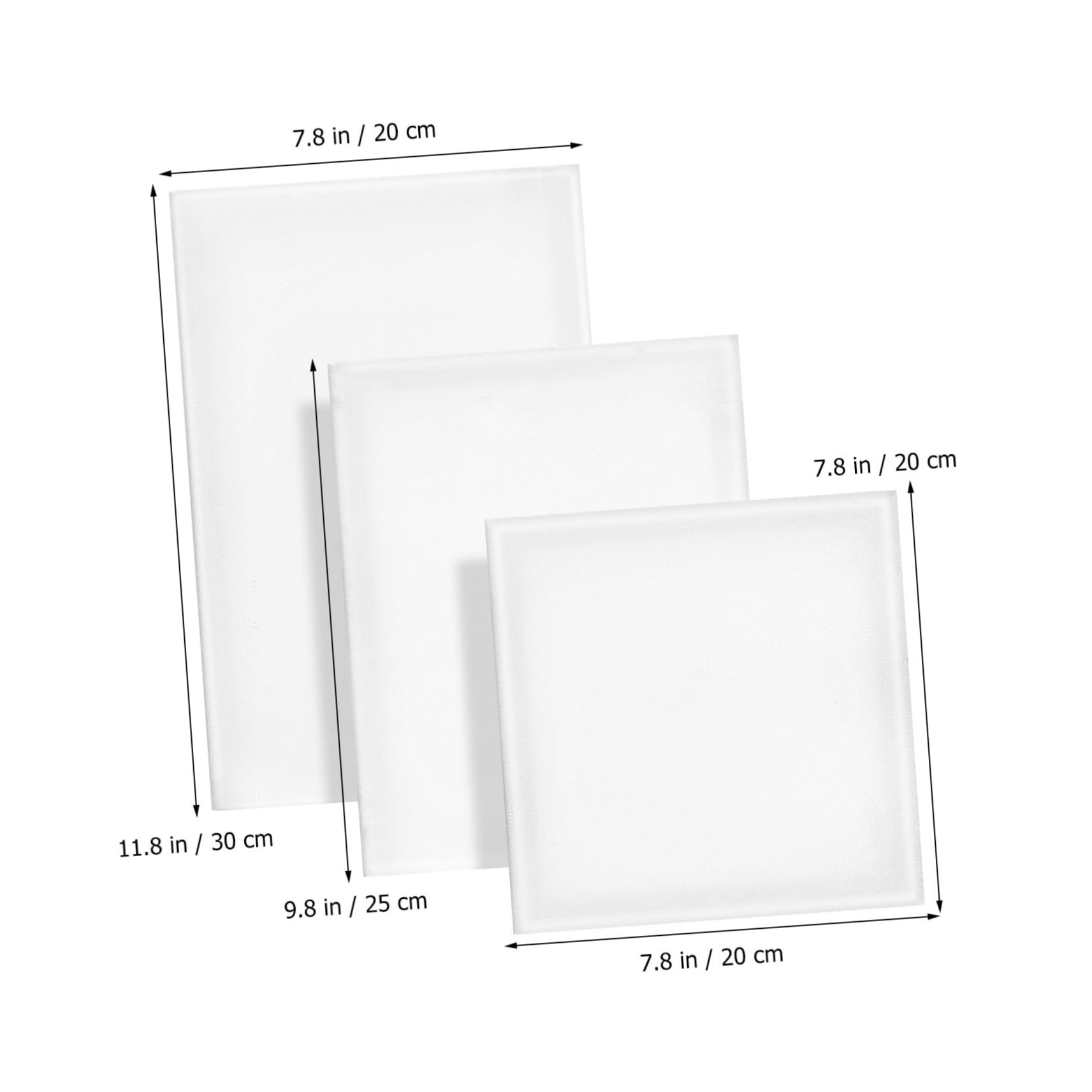 Lienzos para Pintar Cuadrados de Algodón Blanco, 6 Piezas | Paneles para Pintura Acrílica y Otras Técnicas, Superficie Cómoda, Uso Versátil para Suministros de Arte