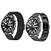 Produktbild WATORY Ersatz für Galaxy Watch3 45mm Armband, Solide Edelstahl Uhrenarmband Mesh Metall Armband Business Sports Ersatzband für Samsung Galaxy Watch 3 45mm, Schwarz