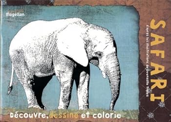 Paperback Safari - découvre, dessine et colorie les animaux d'Afrique Book