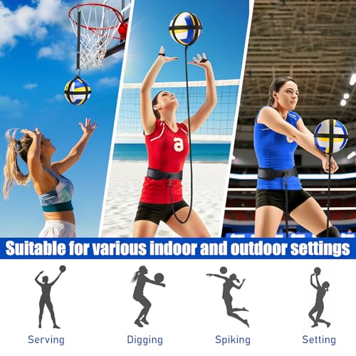 image for TOBWOLF Volleyball Serve Trainer Spike Trainer Kit, Solo Practice Voll