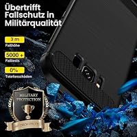 ivoler Silikon Hülle für Samsung Galaxy S8+ / S8 Plus, [Militärischer Schutz] Stoßfest Handyhülle, Dünne Weiche Flexible TPU Kratzfest Schutzhülle Anti-Fingerabdruck Case Cover, Schwarz – Ansicht 2