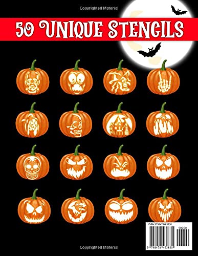 Miniatura 2 de Pumpkin Carving Stencils Spooky and Scary Halloween Pumpkin Decor Stencil Patterns for Adults